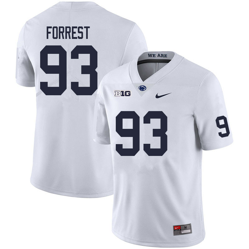 Men #93 Levi Forrest Penn State Nittany Lions College Football Jerseys Sale-White